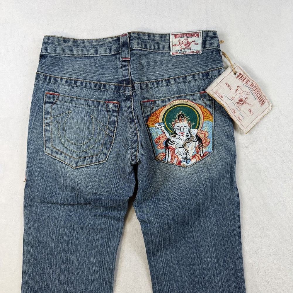 True Religion Y2K Sun Kama Sutra Vintage Bobby Bootcut Jeans Size 26 NWT